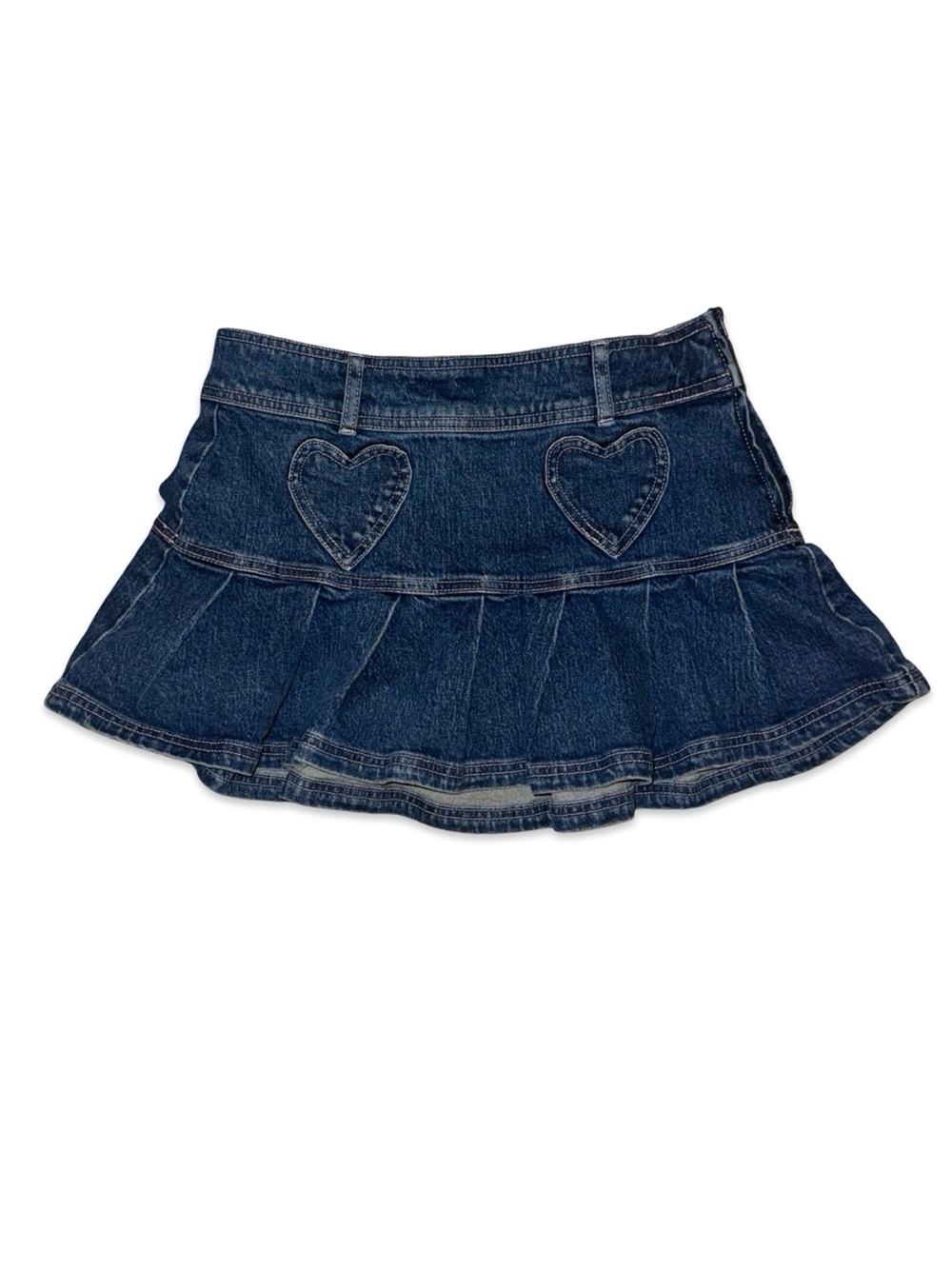 Y2K-style micro mini pleated denim skirt Hot Topic